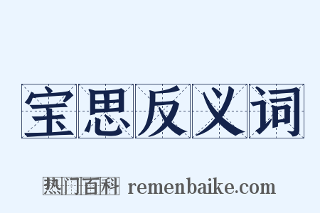 宝思反义词是什么意思的图片